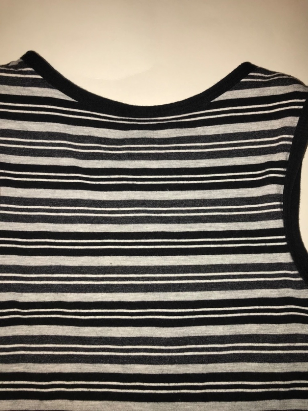Everlast Black Gray Striped Tank Top Coolmax Lining Medium Athletic Workout Gym - Picture 6 of 6